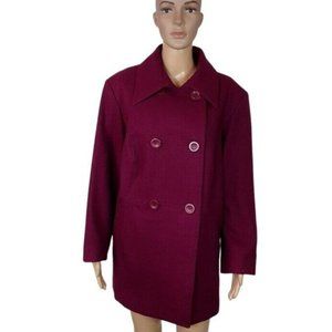 NWOT Trench Coat Jacket burgundy  tograph